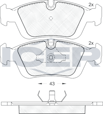 Тормозные колодки Icer. Артикул 180801