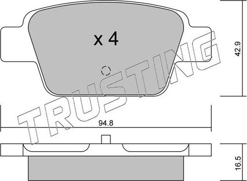 Тормозные колодки Trusting. Артикул 332.0