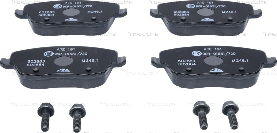 Тормозные колодки ATE передние для Skoda Fabia II 2007-2014. Артикул 13.0460-2883.2