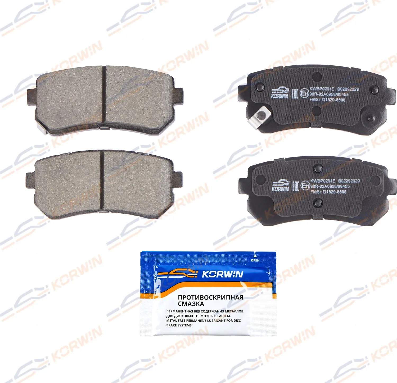 Колодки тормозные зад. ECOLine. Hyundai Creta (GS) 16-/Kia Soul 14 (Korwin) Korwin. Артикул KWBP0201E