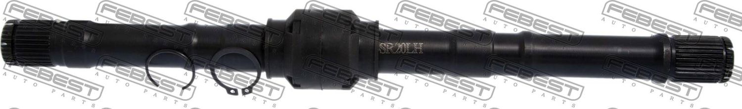 Полуось (привод в сборе, приводной вал) Febest. Артикул 0212-SR20LH