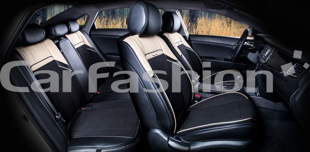 Накидки универсальные CarFashion Arcenal Plus для авто, цвет Бежевый/Черный. Артикул 22072