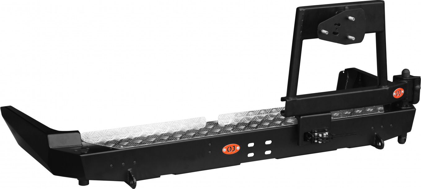 Бампер силовой OJ задний с калиткой под запаску для Toyota Land Cruiser 80 1990-1997. Артикул 03.177.03