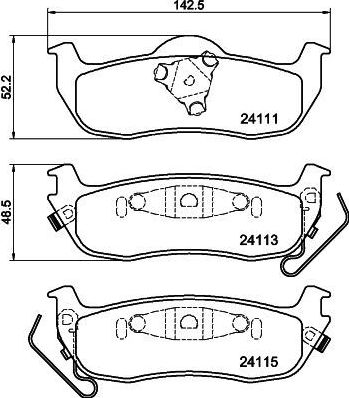 Тормозные колодки Nisshinbo задние для Infiniti QX56 I 2008-2009. Артикул NP2016