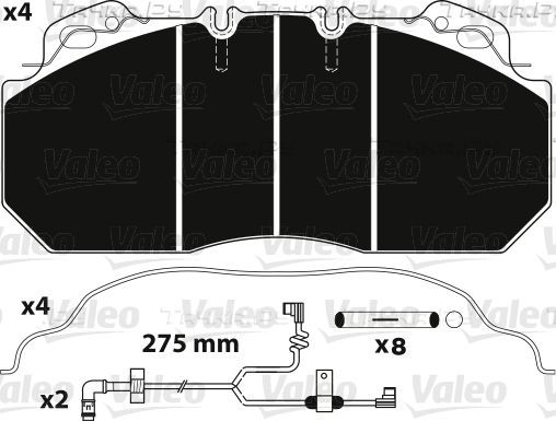 Тормозные колодки Valeo OptiPack. Артикул 882218
