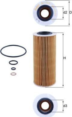 Масляный фильтр Mahle. Артикул OX 177/3D