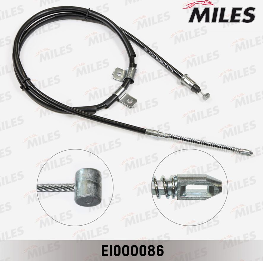 Трос ручника (тросик ручного тормоза) Miles. Артикул EI000086