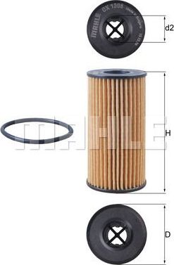 Масляный фильтр Mahle. Артикул OX 1308D