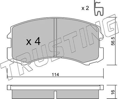 Тормозные колодки Trusting. Артикул 752.0