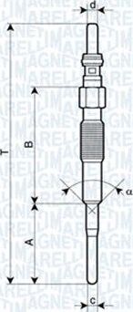 Свеча накаливания (накала) Magneti Marelli. Артикул 062900079304