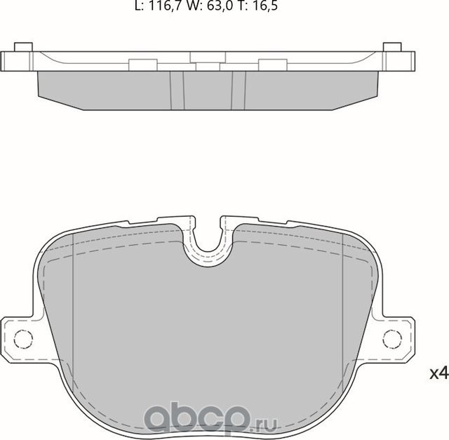 Колодки тормозные дисковые Avantech (противоскрипная пластина в компл.). Артикул AV164