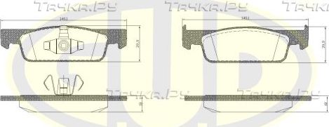Тормозные колодки G.U.D.. Артикул GBP154000