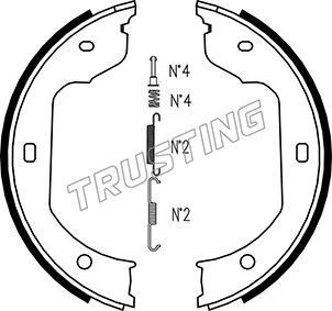 Тормозные колодки (стояночная тормозная система) Trusting. Артикул 019.029K