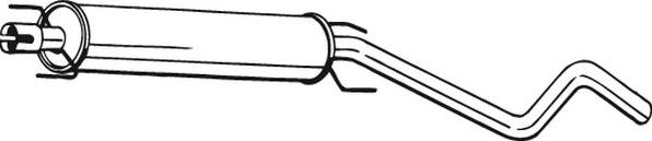 Глушитель (средняя часть) Bosal для Opel Astra G 2000-2009. Артикул 284-735