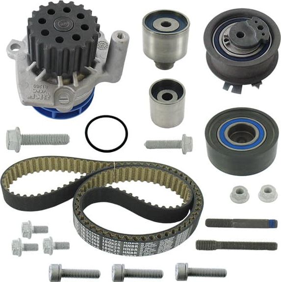 Помпа (водяной насос) с комплектом ремня ГРМ SKF для Volkswagen Multivan T5 2009-2015. Артикул VKMC 01148-2