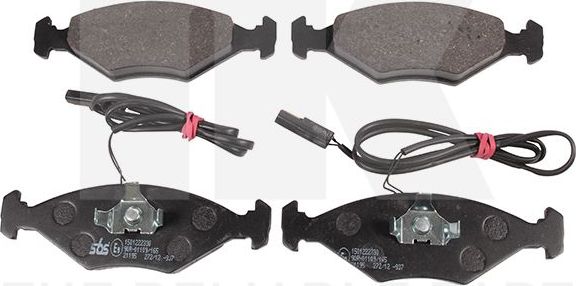 Тормозные колодки NK передние для Fiat Duna 1987-1991. Артикул 222330