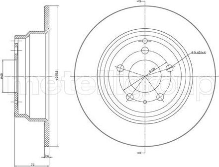 Тормозной диск Trusting задний для Volvo V70 I 1995-2000. Артикул DF061