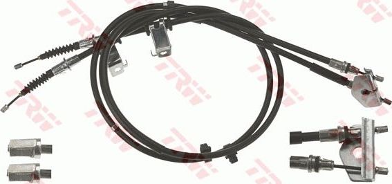 Трос ручника (тросик ручного тормоза) TRW задний для Ford B-MAX 2012-2018. Артикул GCH406