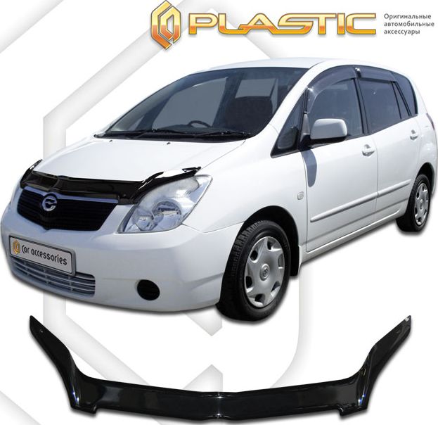 Дефлектор СА Пластик для капота (Classic черный) Toyota Corolla Verso 2001-2004. Артикул 2010010104382