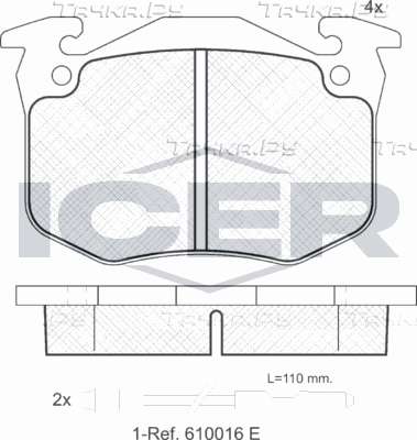 Тормозные колодки Icer. Артикул 180469