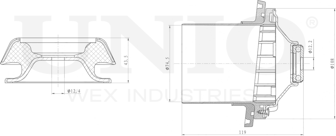 Опора амортизационной стойки (Unio). Артикул RMP-13068