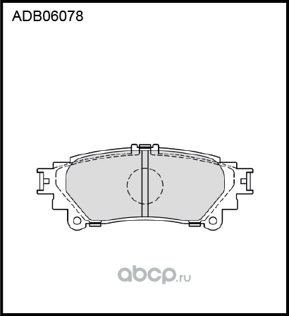 Комплект тормозных колодок, дисковый тормоз (Allied Nippon). Артикул ADB06078
