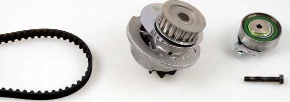 Помпа (водяной насос) с комплектом ремня ГРМ Hepu для Opel Corsa A 1989-1993. Артикул PK03880