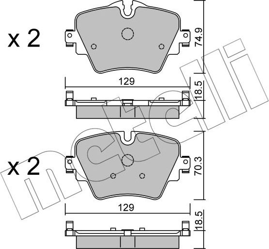 Тормозные колодки Metelli. Артикул 22-1037-0