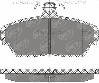 Тормозные колодки SCT-Germany передние для Honda Concerto 1989-1995. Артикул SP 187 PR