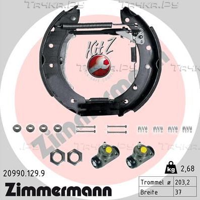 Тормозные колодки Zimmermann KIT Z задние для Renault Twingo I 1993-2007. Артикул 20990.129.9