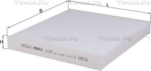 Салонный фильтр Mahle для Mazda B-series V 2002-2006. Артикул LA 833