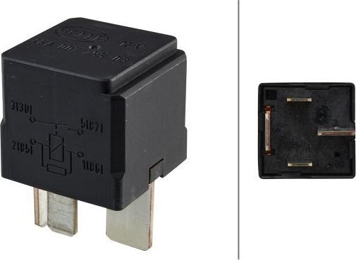 Реле, рабочий ток Реле, система накаливания Мног Hella. Артикул 4RA 007 793-031