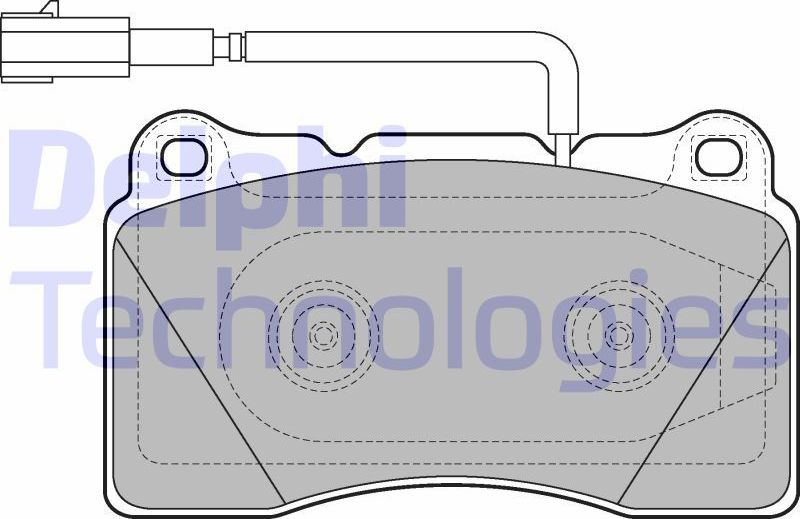Тормозные колодки Delphi (Low-Metallic). Артикул LP2221
