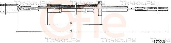 Трос сцепления Cofle. Артикул 1702.3