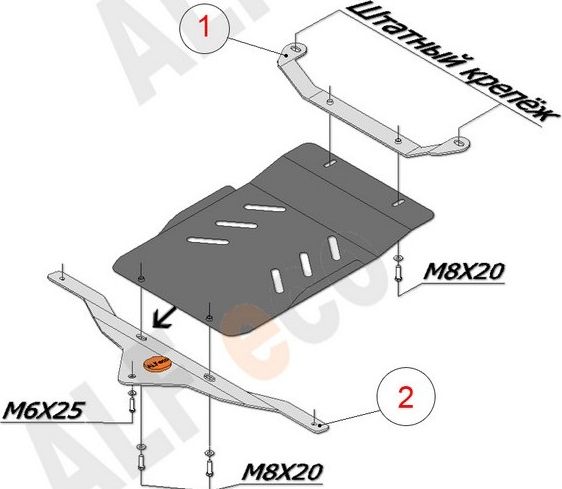 Защита Alfeco для АКПП Infiniti G 35 седан 2006-2013. Артикул ALF.29.07
