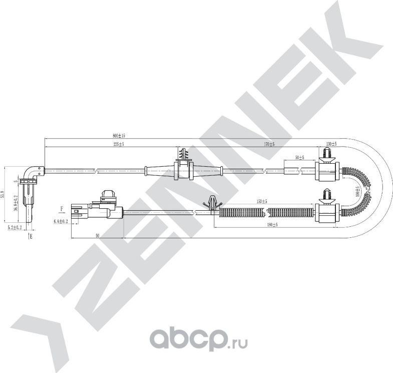 Датчик ABS передний левый/правый CHEVROLET CRUZE 10 (Zennek). Артикул DAS0067