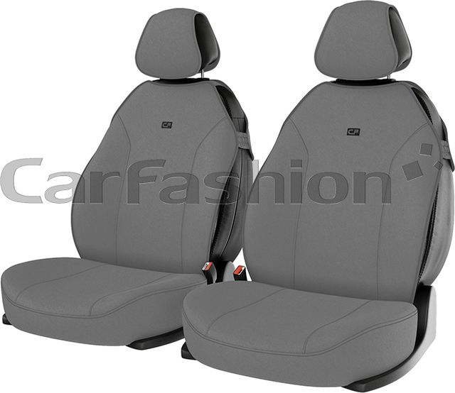 Накидки универсальные CarFashion Bingo на передние сидения авто, цвет Серый/Серый/Серый/LOGO черный. Артикул 21011