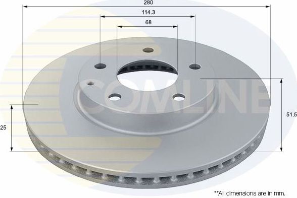 Тормозной диск Comline Comline. Артикул ADC0478V