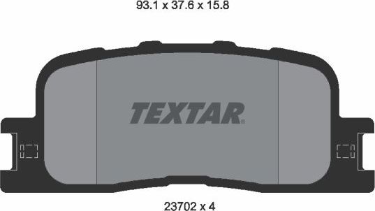 Тормозные колодки Textar. Артикул 2370201