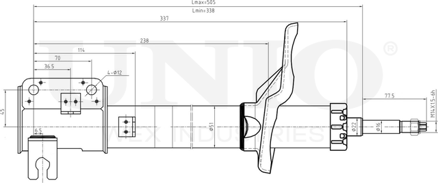 Амортизатор подвески (Unio). Артикул SAB-10223