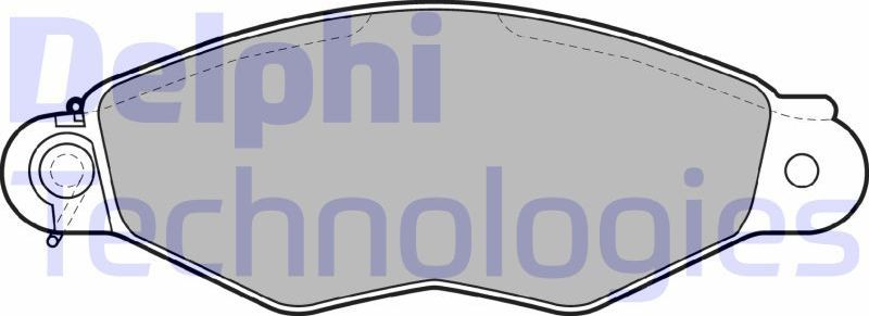 Тормозные колодки Delphi (Low-Metallic). Артикул LP1610