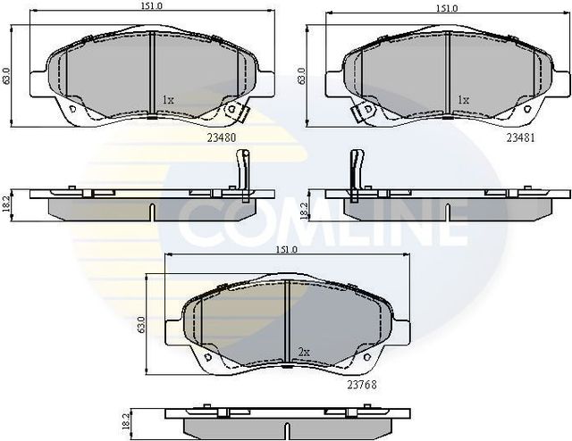Тормозные колодки Comline Comline. Артикул CBP31140