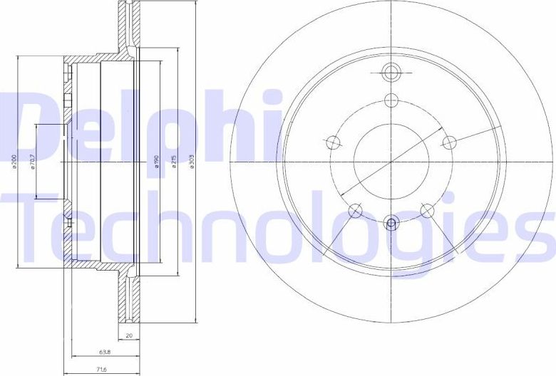 Тормозной диск Delphi. Артикул BG4069