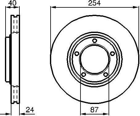 Тормозной диск Bosch передний для Hyundai H-1 I 1997-2004. Артикул 0 986 478 663