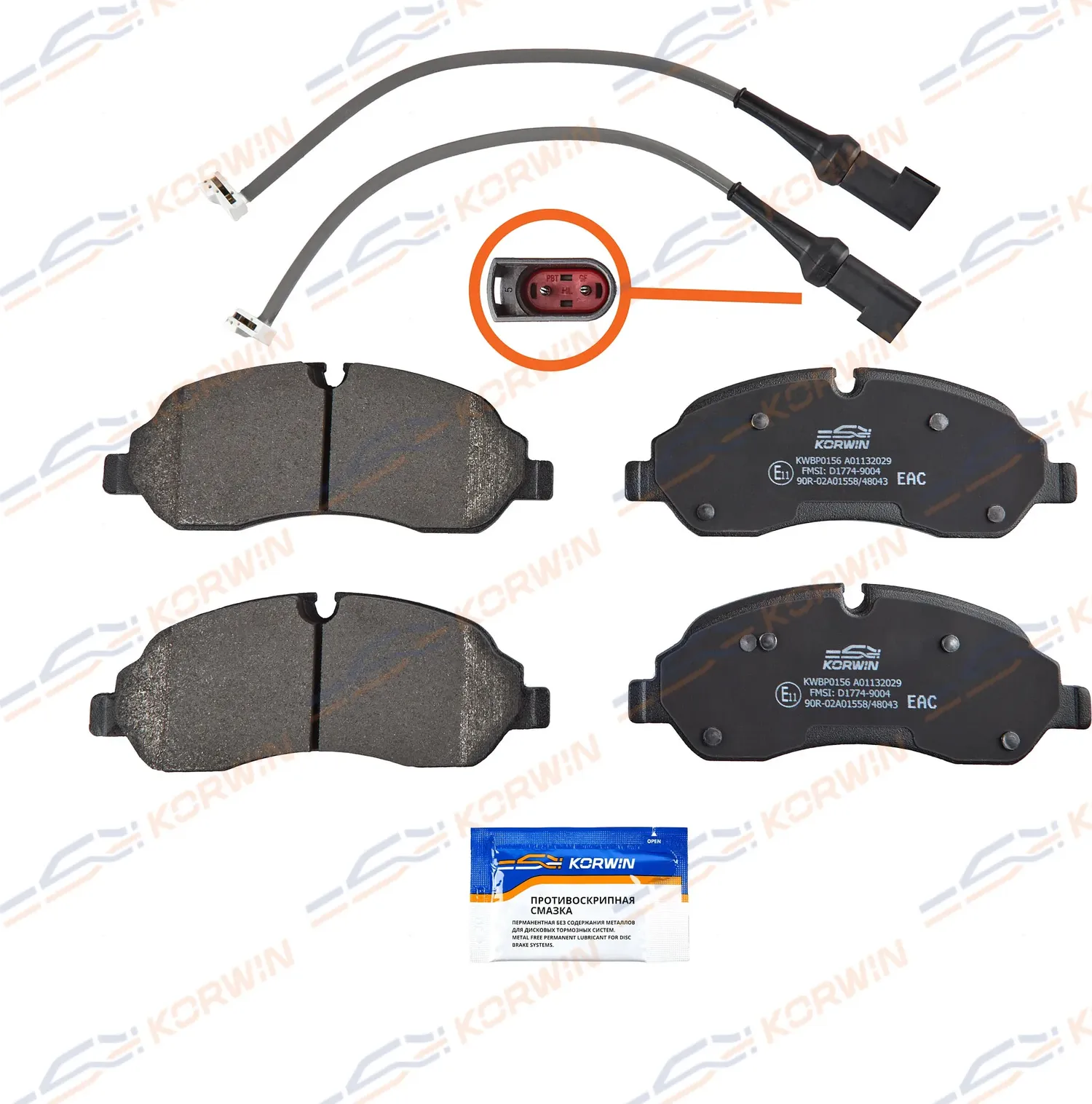 Колодки тормозные перед. Ford Transit Custom 12-/Transit (V363) 13 (Korwin). Артикул KWBP0156