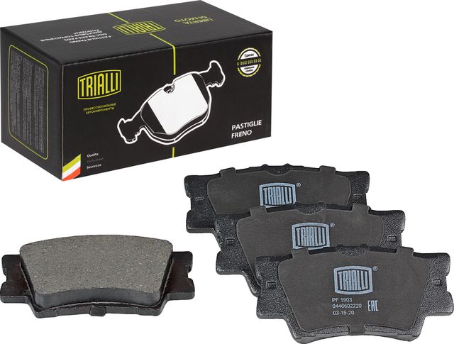 Тормозные колодки Trialli задние для Lexus ES VI 2012-2018. Артикул PF 1903