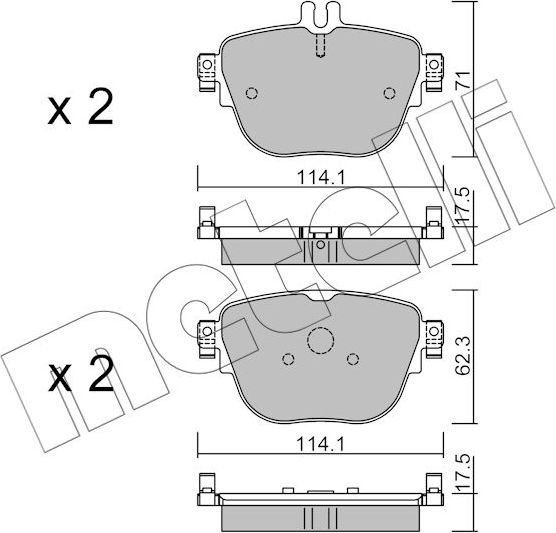 Тормозные колодки Metelli. Артикул 22-1137-0