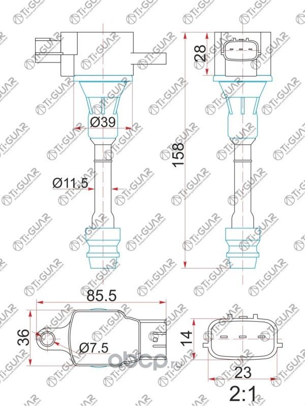 Катушка зажигания (TI-Guar). Артикул TG224488H315