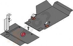 Защита алюминиевая Alfeco для КПП и РК Mitsubishi Delica IV D4 1996-2007. Артикул ALF.14.34 AL4