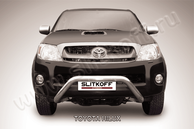 Кенгурятник Slitkoff d76 низкий широкий мини для Toyota Hilux VII 2008-2011. Артикул THL005